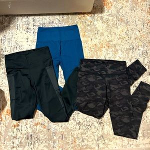 Fabletics 3 pair of activewear leggings.